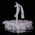 Flower satin lace 3 layers decoration bridal party wedding flower girl basket